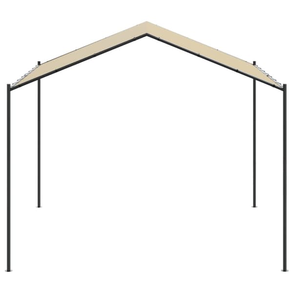 Paviljong beige 4x4 m stål och tyg