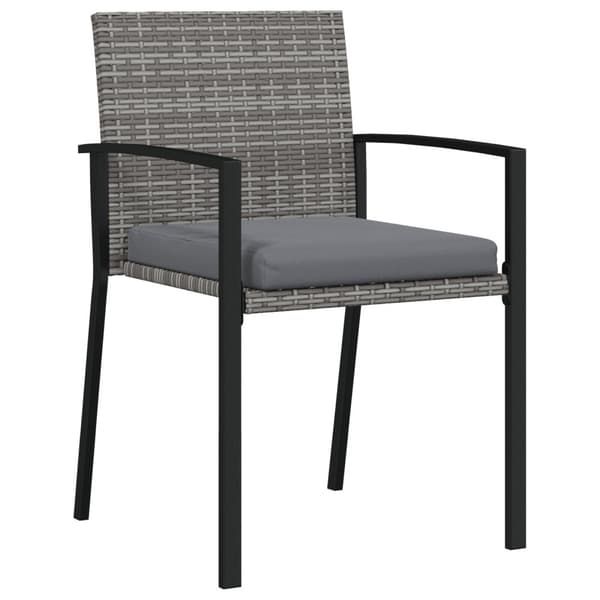 Trädgårdsmöbelset 6 pcs Grå Pulverlackerat stål