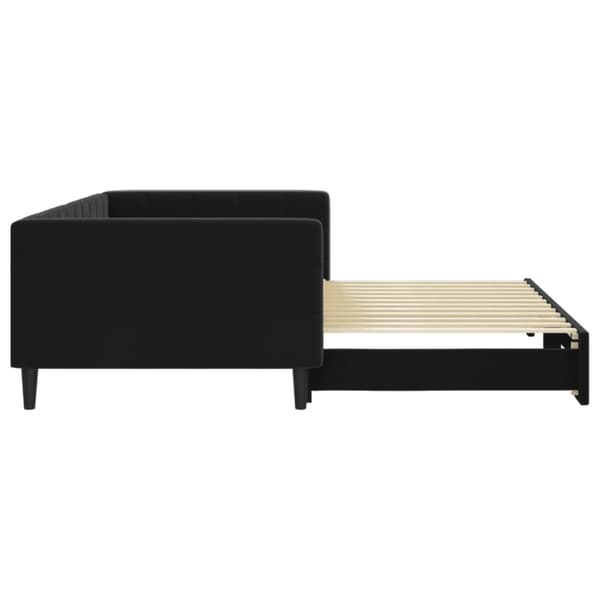 Dagbädd utdragbar svart 100x200 cm sammet