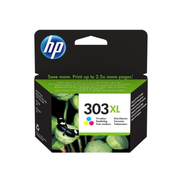 HP 303XL - Lång livslängd - färg (cyan, magenta, gul) - original - bläckpatron