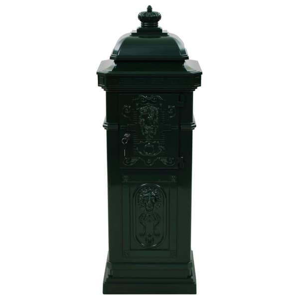 Markpostlåda vintage stil rostfri aluminium grön