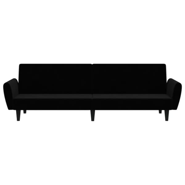 Bäddsoffa 2-sits svart sammet