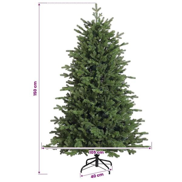 Plast Hingad Julgran 150 cm 150 LED-lampor Varmvit PE & PVC