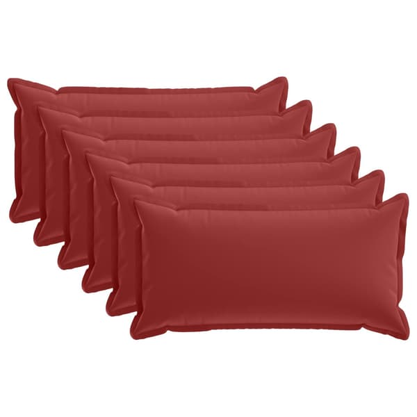 Kudde med kudde HOUTEN 6 st Vinröd Polyester