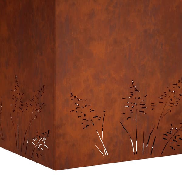Trädgårdsplanterare 2 st Rostig 50 x 50 x 49 cm