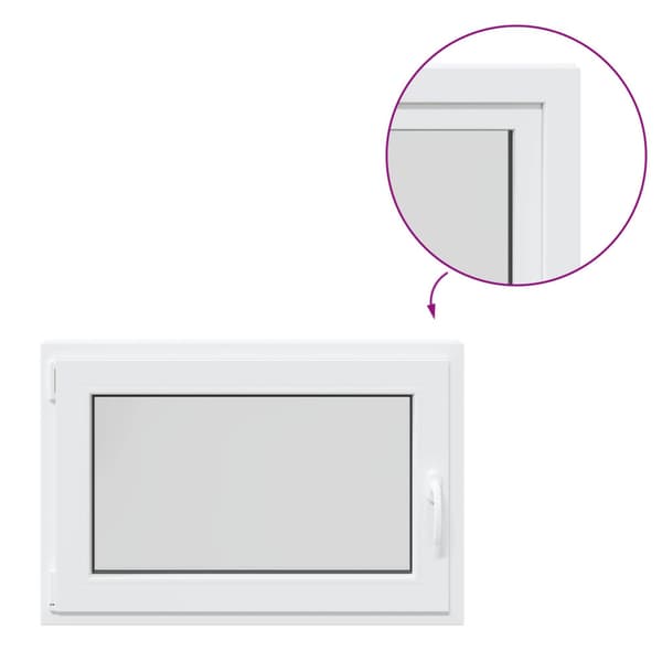 Källarfönster RISOR Vit 90 x 60 cm PVC och glas