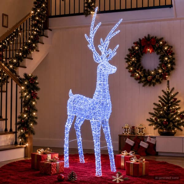 Julbelysning ren 1000 LED-lampor Blå 122 x 56 x 270 cm