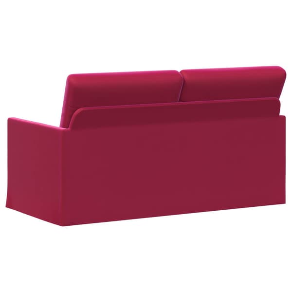 Soffa för 2 personer Vinröd 150 x 81 x 82 cm Sammet (V)