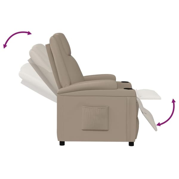 Reclinerfåtölj cappuccino konstläder