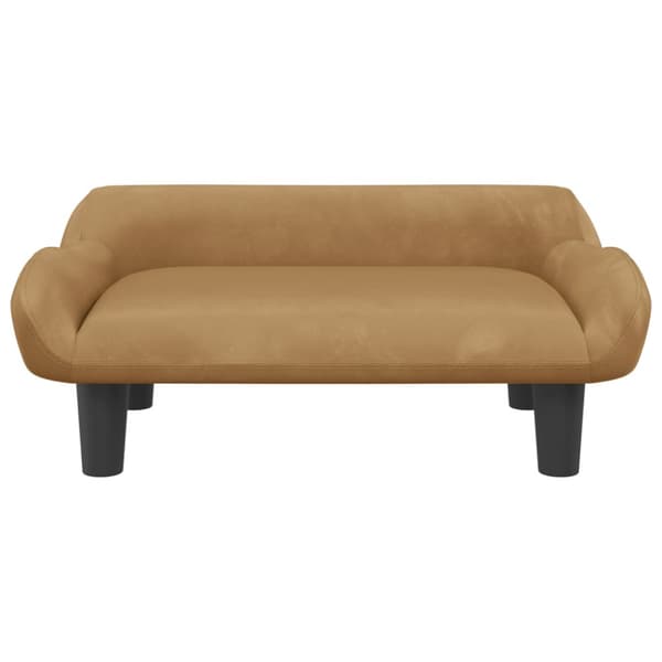 Hundbädd brun 70x40x24 cm sammet