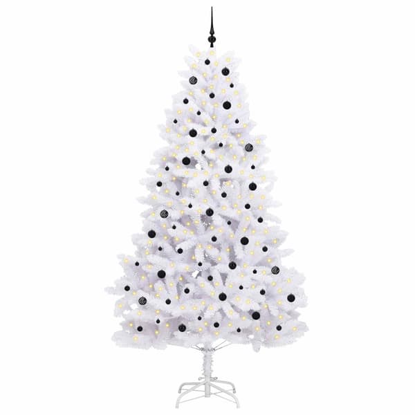 Plast Hingad Julgran Vit 270 cm PVC och stål