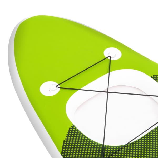 Upplåsbar SUP-bräda set grön 330x76x10 cm
