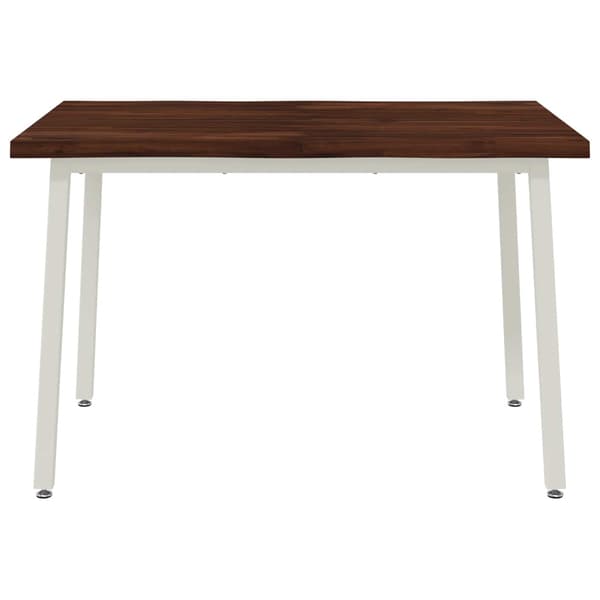 110 x 55 x 75 cm Massivt Akaciaträ Mörkbrun och Vit Rektangulär