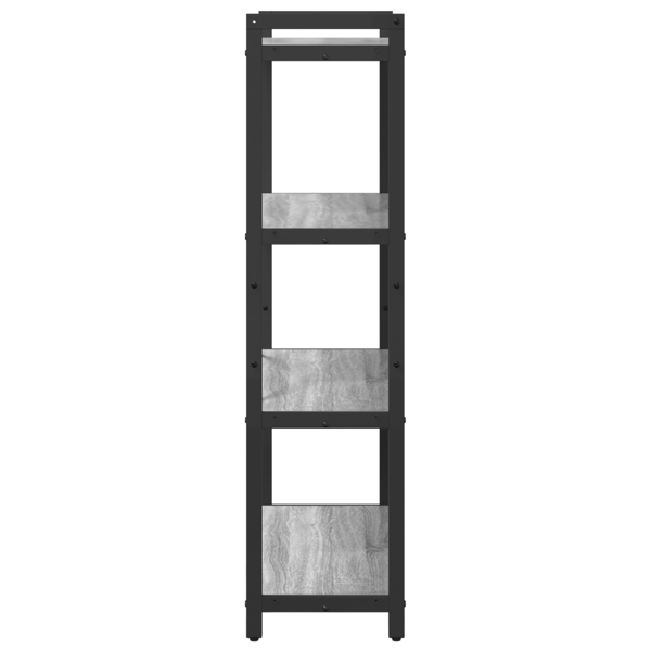 Hyllsystem Grå sonoma 80 x 30 x 120 cm Konstruerat trä