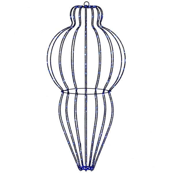Julspira med belysning 2 st 640 LED-lampor Blå Diam. 40 x 75 cm