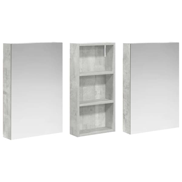 Badrumsskåpsset 3 st 110 x 10,5 x 60,5 cm Konstruerat trä