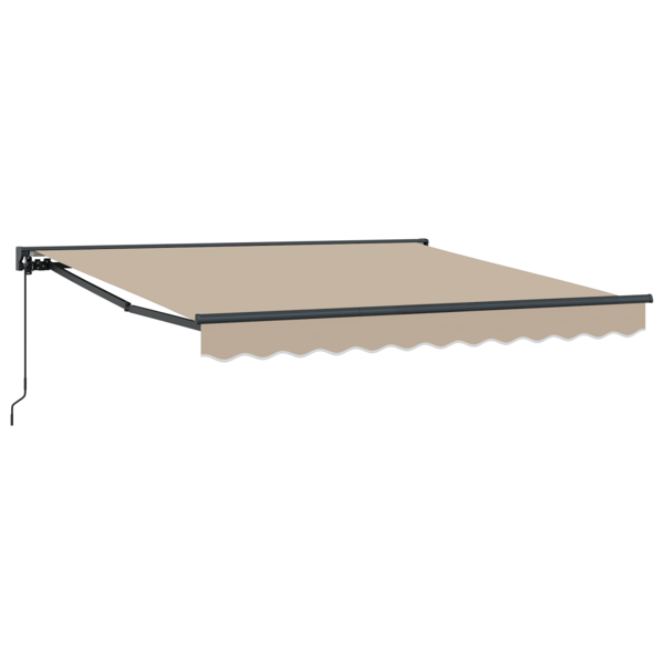 Markisram Beige 350 x 250 cm Polyester med PU-beläggning