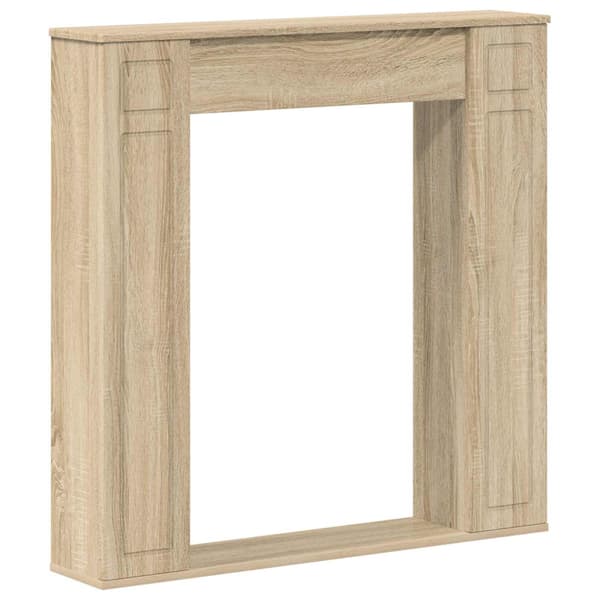 Eldstadsram Sonoma-ek 100 x 20 x 100 cm Konstruerat trä