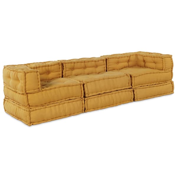 Modulsofa enhet Tyg Gul 210 x 70 x 56 cm