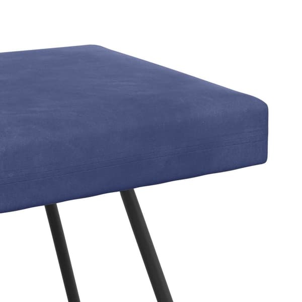 bänk Enfärgad Polisblå 80 x 40 x 45 cm Sammet