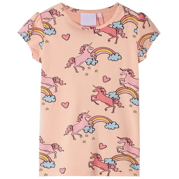 Barnpyjamas med korta ärmar ljus orange 116