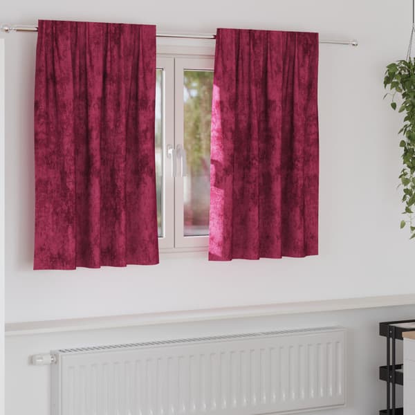 Sammetsgardiner med gardiner 2 pcs Vinröd 140 x 140 cm Sammet