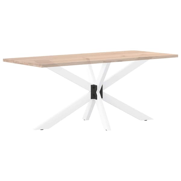Matbordsben spindelformad vit 150x78x(72-73) cm stål