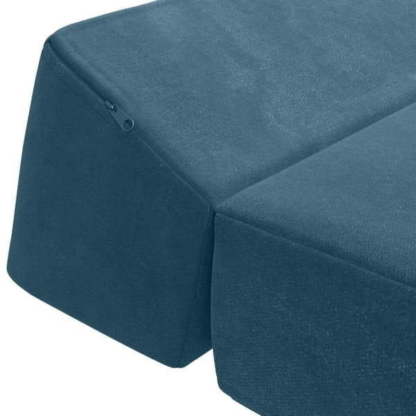 Fällbar Soffbed Blå 60 x 70 x 41 cm Tyg