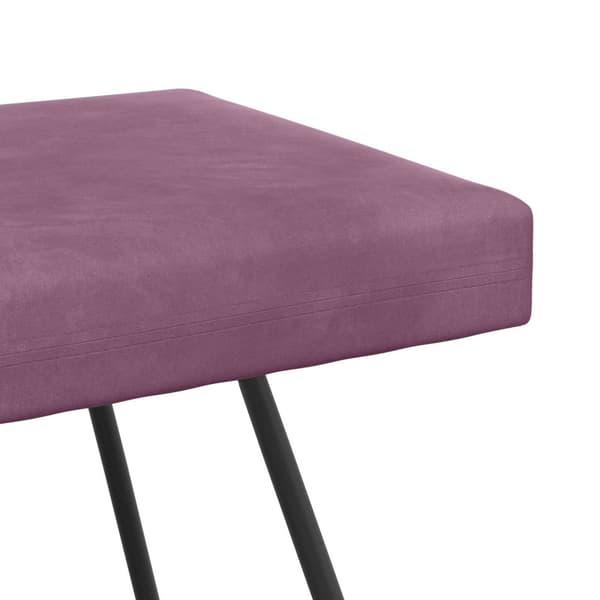 bänk Enfärgad Lila 80 x 40 x 45 cm Sammet