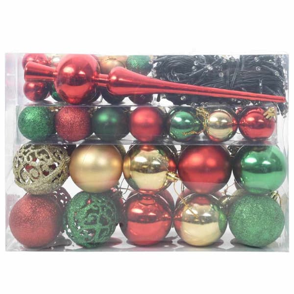 Julprydnad Set med 150 LED-lampor 61 pcs Flerfärgsdesign Plast