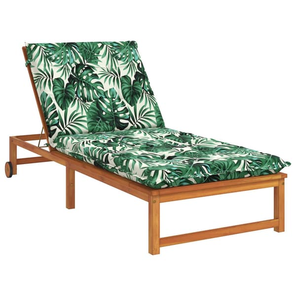 Solstol Kudde GEMERT 100% Polyester Bladmönster 190 x 70 x 9 cm