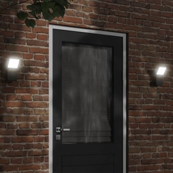 Utomhusvägglampa LED svart gjuten aluminium