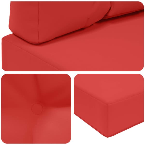 Utomhus Soffa Kudde 3 pcs Röd Polyester