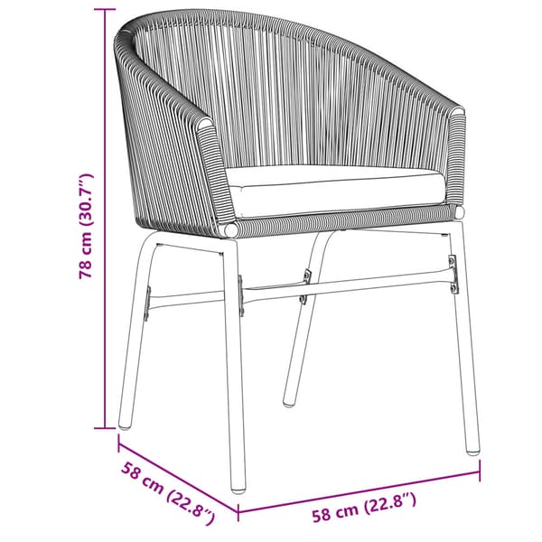 Trädgårdsmöbelset 7 pcs Brun konstrotting