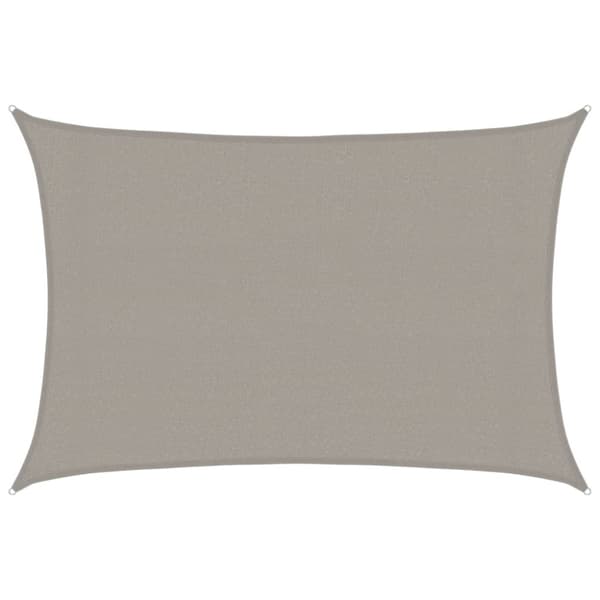 Solsegel 160 g/m² rektangulär ljusgrå 3x4 m HDPE