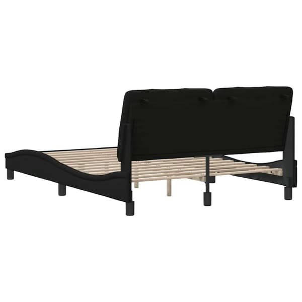 Bed Frame without Mattress Black 120x200 cm Fabric