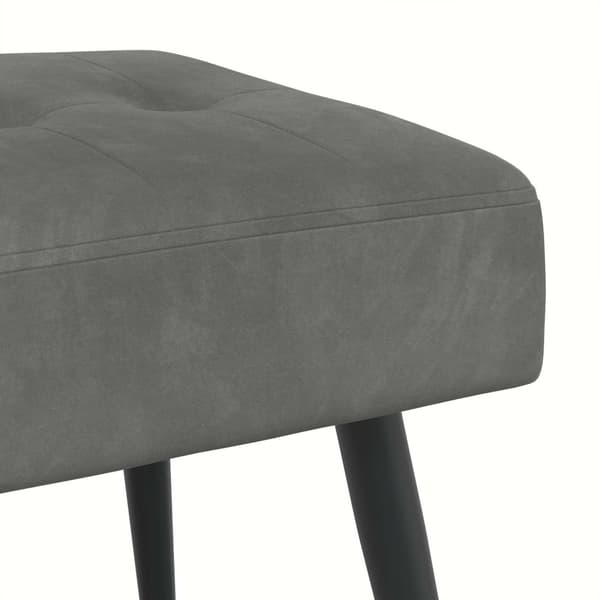 Bänk med knappar Mörkgrå 110 x 40 x 46 cm Sammet