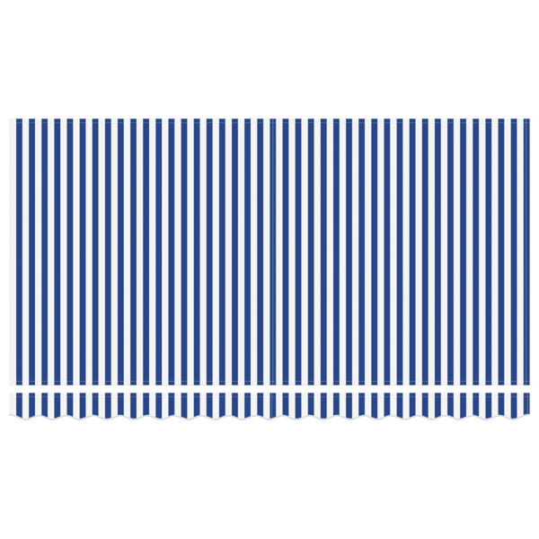 Utdragbar markis Blå och Vit 400 x 200 cm