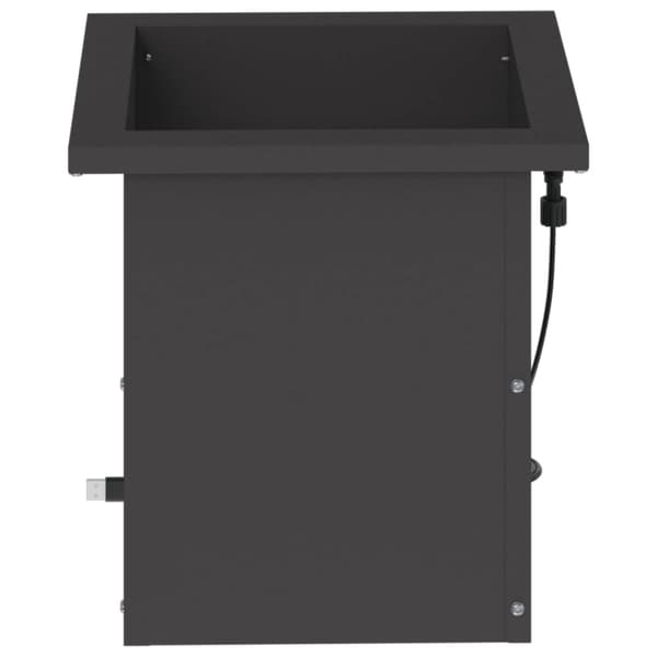 Odlingslåda med LED 2 st Svart 30 x 30 x 30 cm Stål