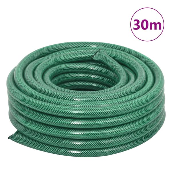 Trädgårdsslang med kopplingar grön 0,75" 30 m PVC
