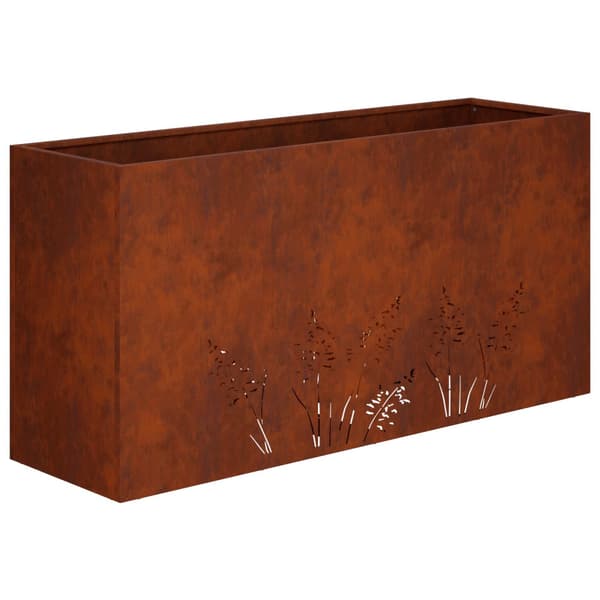 Trädgårdsplanterare Rostig 100 x 20 x 49 cm Väderbeständig stål