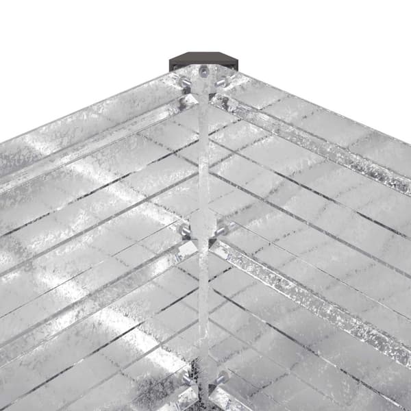 Höjd Trädgårdsbädd Silver 160 x 40 x 55 cm galvaniserad