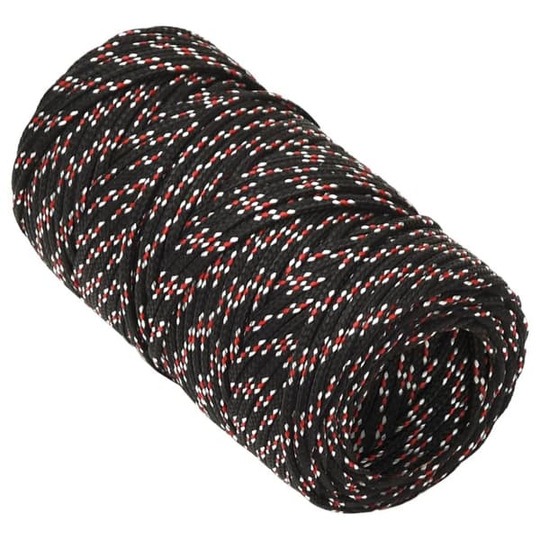 Båtlina svart 2 mm 25 m polypropen
