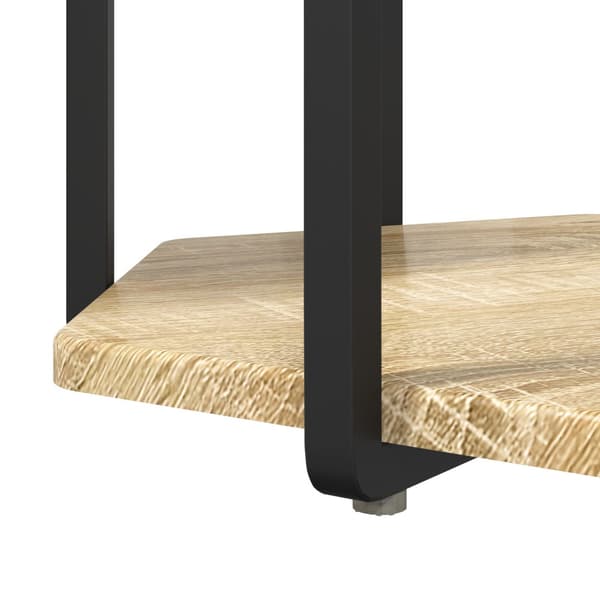 Sidobordsset med hylla 2 pcs Brun