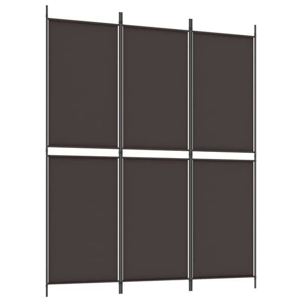 Rumsavdelare 3 paneler brun 150x180 cm tyg