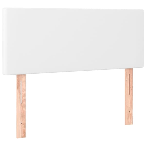Ramsäng med madrass vit 120x200 cm konstläder