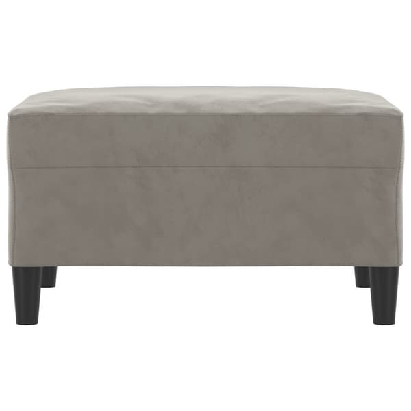 Fotpall Ljusgrå 70x55x41 cm sammet