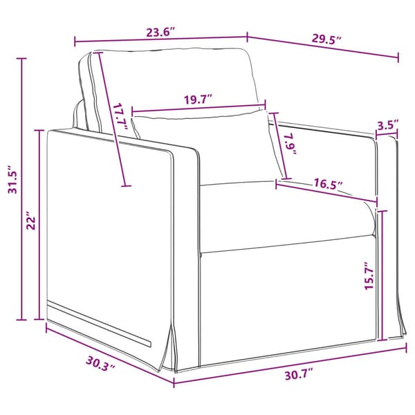 Soffset 2 pcs Mörkgrå 198 x 78 x 80 cm tyg