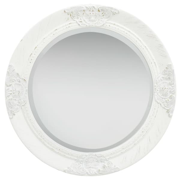 Väggspegel barockstil 50 cm vit