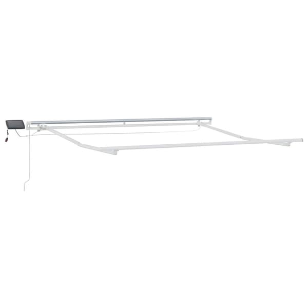 Utfällbar markis Sand 400 × 300 cm Tyger och Stål